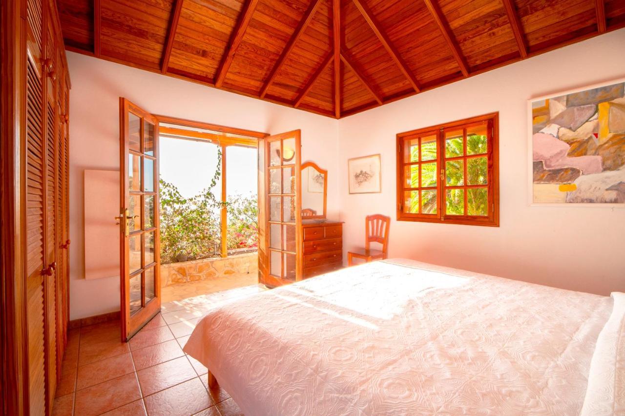 Feriendomizil Finca Tijarafe Mit Beheiztem, Abdeckbarem Pool Exterior foto