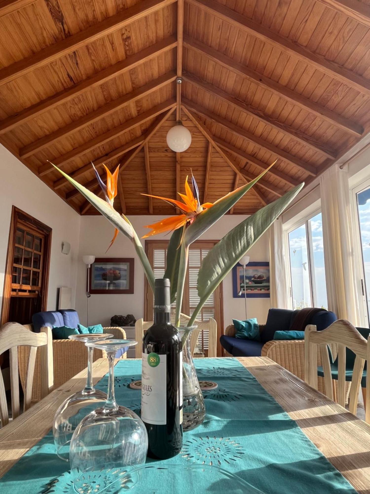 Feriendomizil Finca Tijarafe Mit Beheiztem, Abdeckbarem Pool Exterior foto